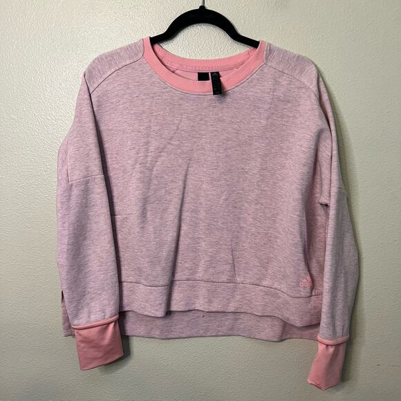 adidas Tops - Adidas Pink Oversized Crewneck Sweatshirt Size S
